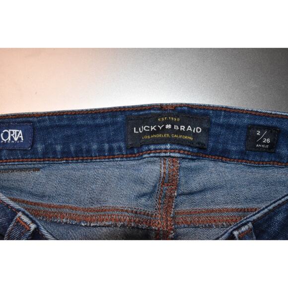 Lucky Brand Lolita Boot Cut Women's 2/26 Western Distressed Denim Jeans - Picture 8 of 11